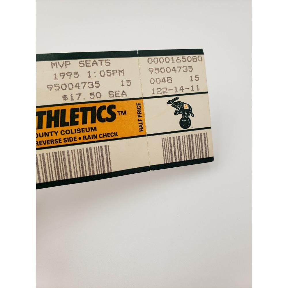 Pair Oakland A's Tickets 07/09/95 Roberto Alomar HR #74 Rickey Henderson HR #231 - Picture 7 of 10